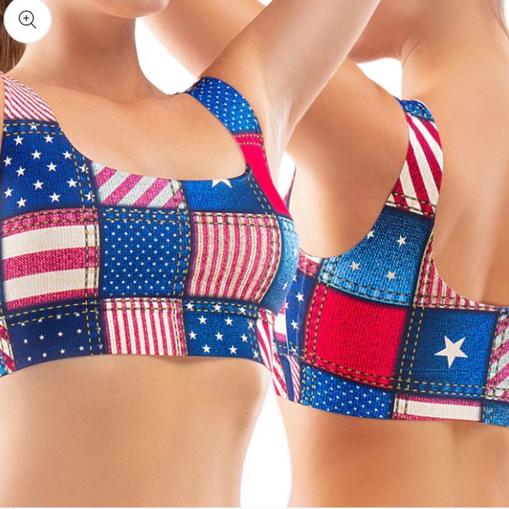 COPY - Crop top Patriotic Women's Sports Bra